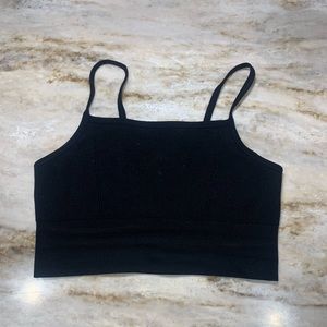 Black fabletics cropped shirt